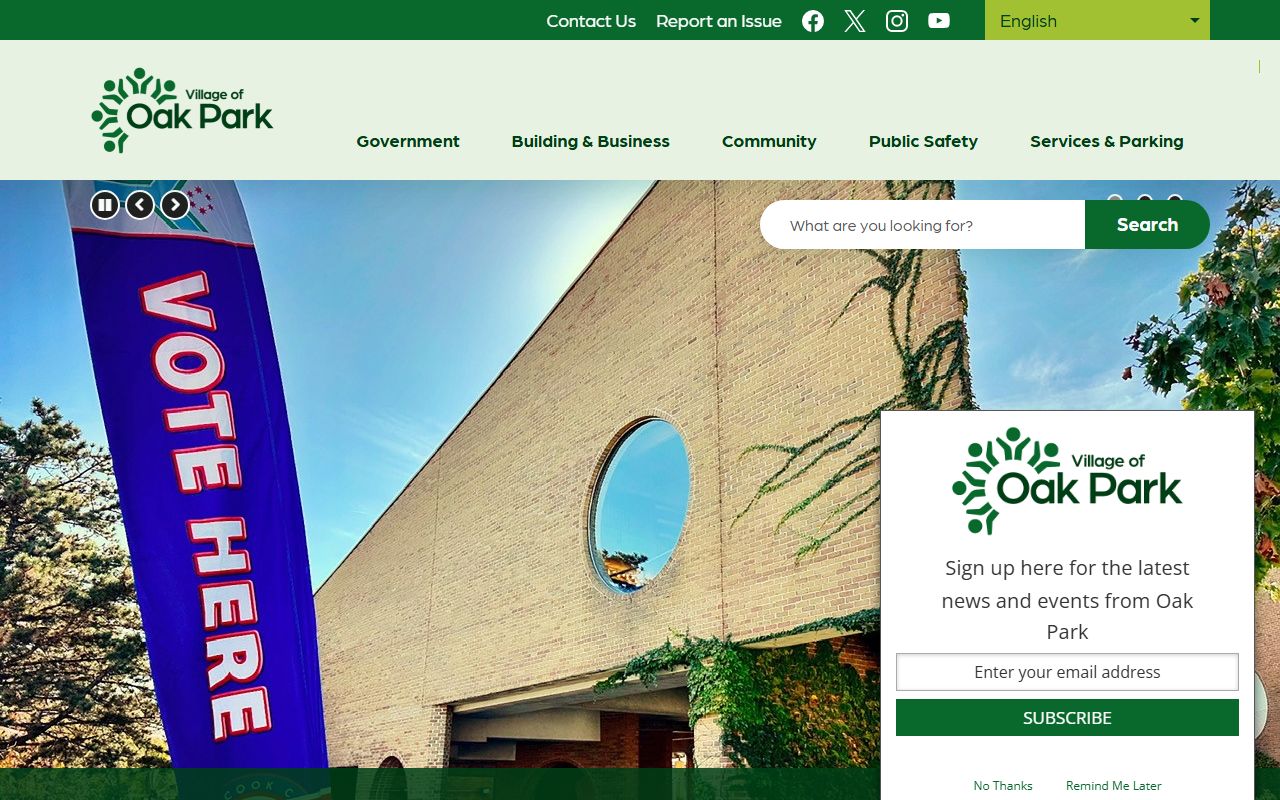 Village of Oak Park website for Oak Park probate court records resources