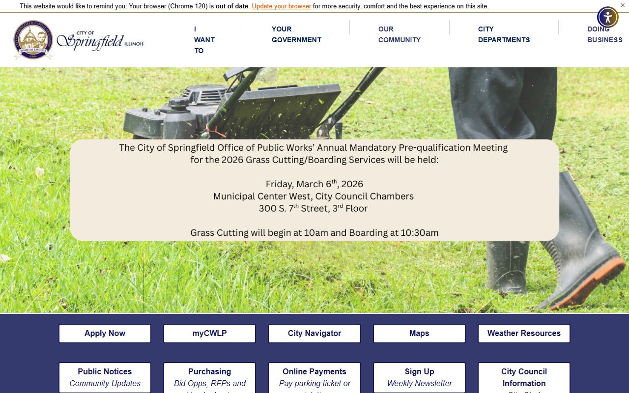 City of Springfield website with local resources relevant to Springfield probate court records