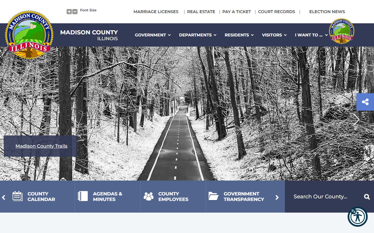 Madison County government website homepage